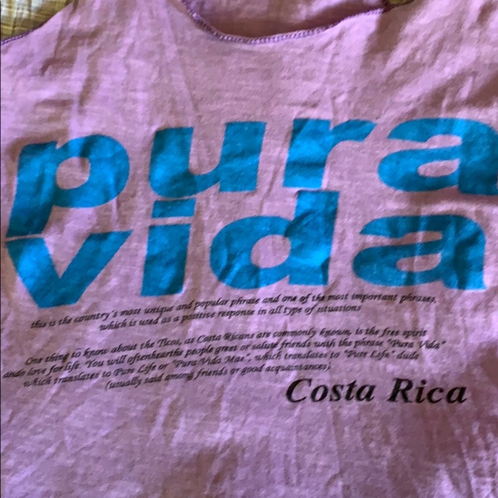 Purple soft tank with black & blue writing size s - Picture 2 of 2